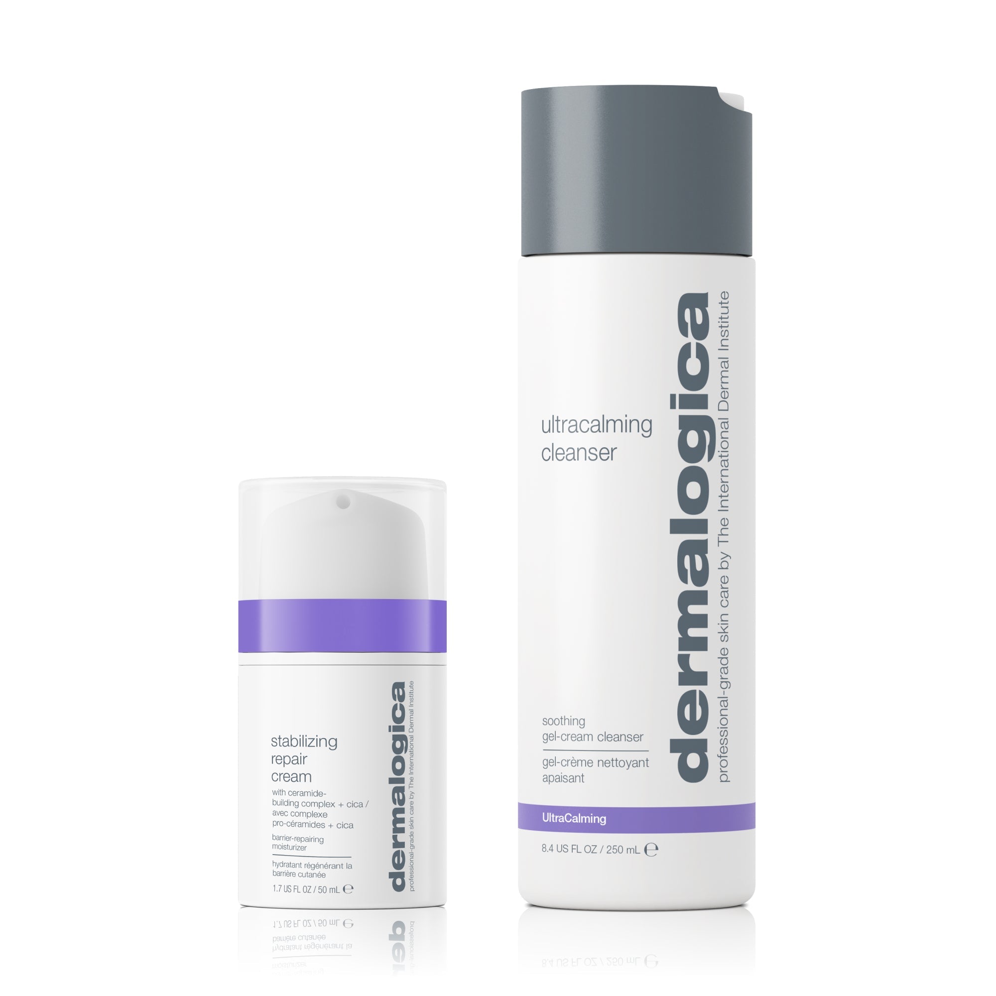 Dermalogica stabilizing repair cream + ultracalming cleanser
