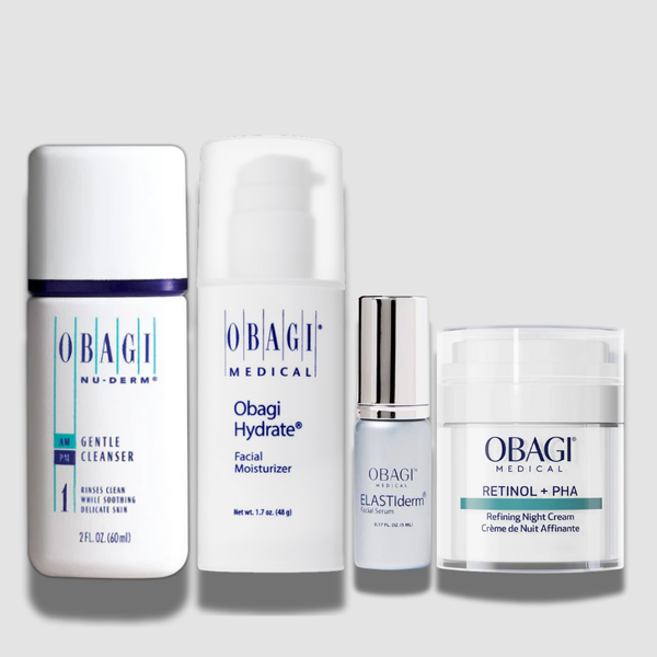 Obagi Complete Essentials - Cleanser + Hydrate + Retinol + PHA +