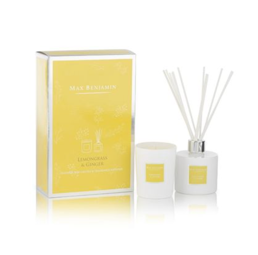 Max Benjamin Lemongrass & Ginger Luxury Natural Candle & Diffuser Gift
